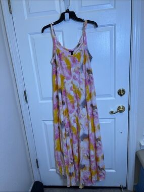 TORRID  Flowy Boho Sleeveless                   Tie-Dye Maxi Dress